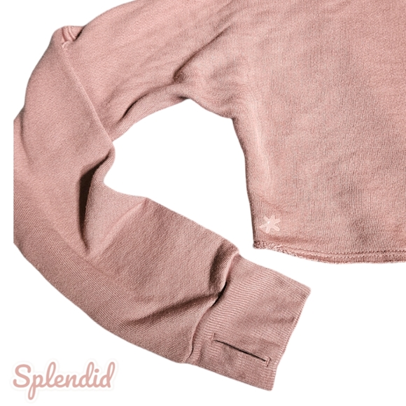 Splendid Pink Cropped Hoodie - Picture 5 of 6